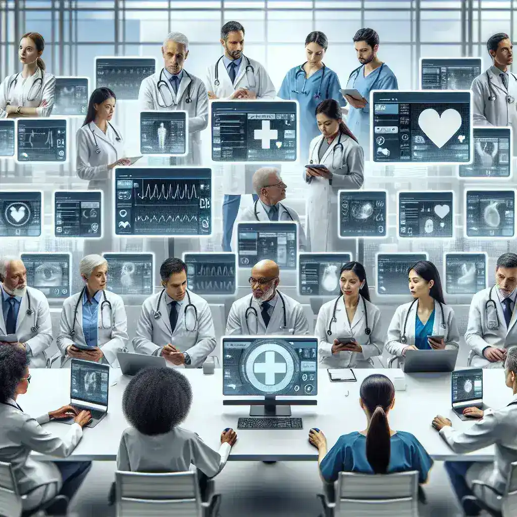 "Paciente crónico utilizando un dispositivo de seguimiento remoto en un hospital vasco, ilustrando la innovación en el cuidado de la salud."