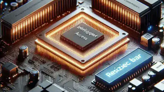 "Imagen que ilustra la memoria de acceso inteligente de AMD, destacando sus beneficios y características adicionales a ResizableBAR en el rendimiento de juegos y aplicaciones."